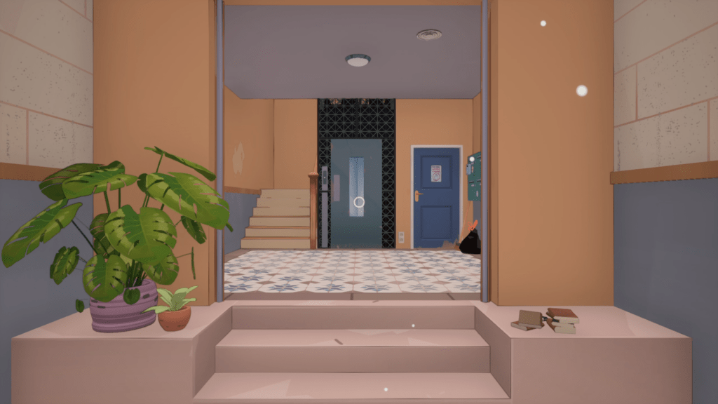 Hall d'entrée, arrivée dans le jeu