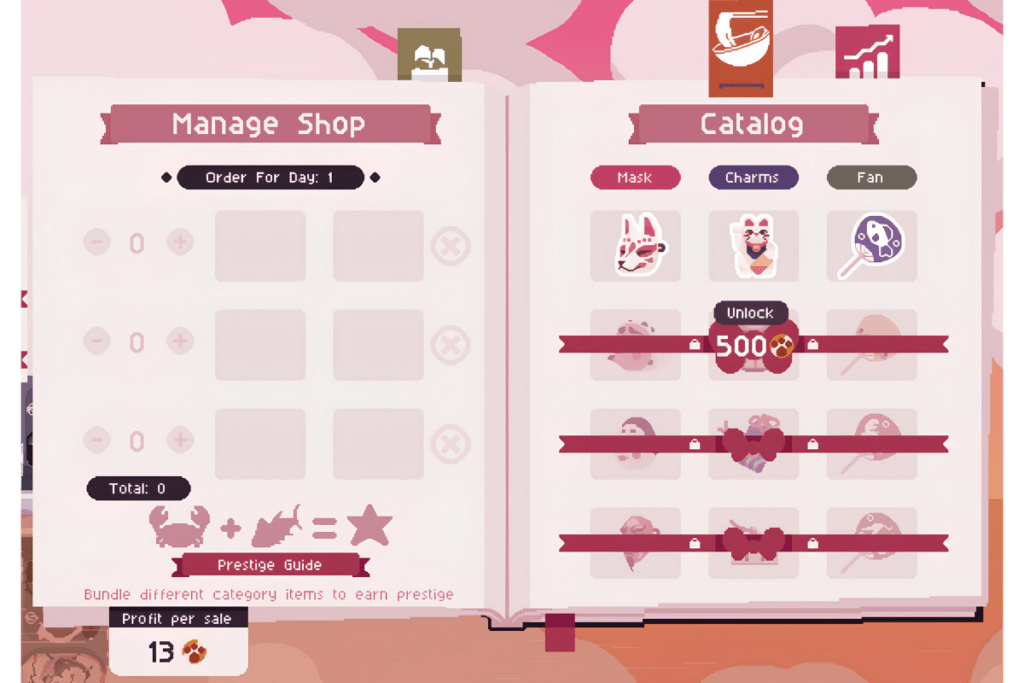 Cat Isle - carnet de commande d'un magasin