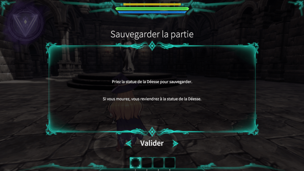 Point de sauvegarde/réapparition