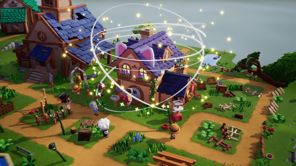 Mazey Village - Animation de la maison chat reconstruite