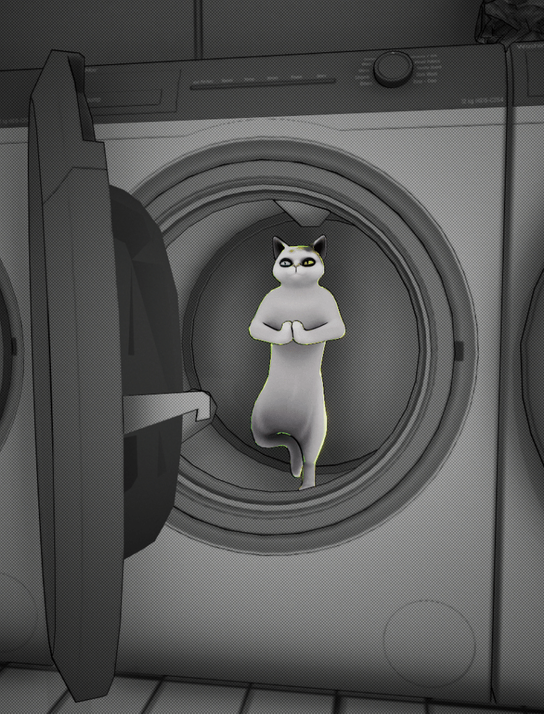 Chat qui médite