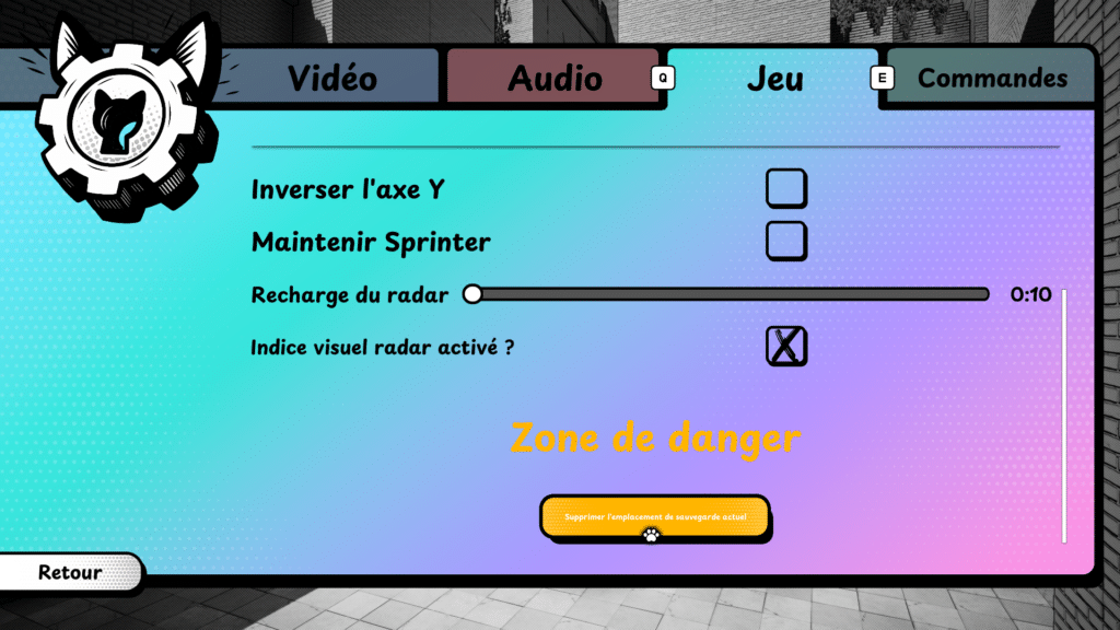 Menu pause
